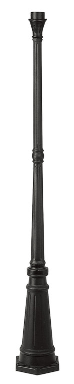 Livex Lighting Outdoor Cast Aluminum Posts Collection  Textured Black Fluted Post in Textured Black 7709-14