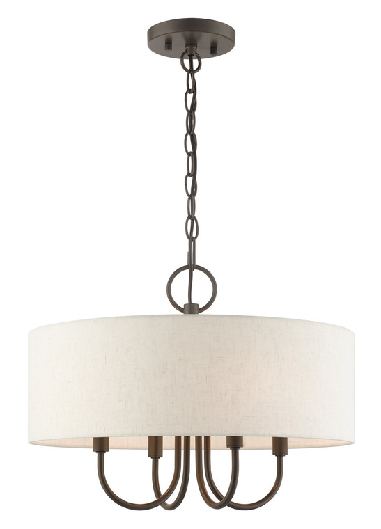 Livex Lighting Blossom Collection  4 Light English BronzePendant Chandelier in English Bronze  49804-92