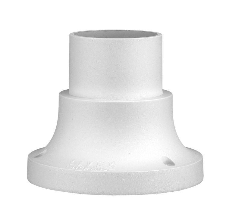 Livex Lighting Outdoor Pier Mount Adapters Collection Textured White Pier Mount Adapter 78212-13