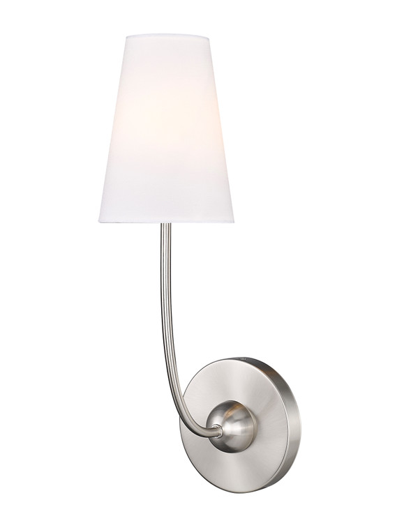 Z-Lite Shannon 1 Light Wall Sconce in Brushed Nickel 3040-1S-BN