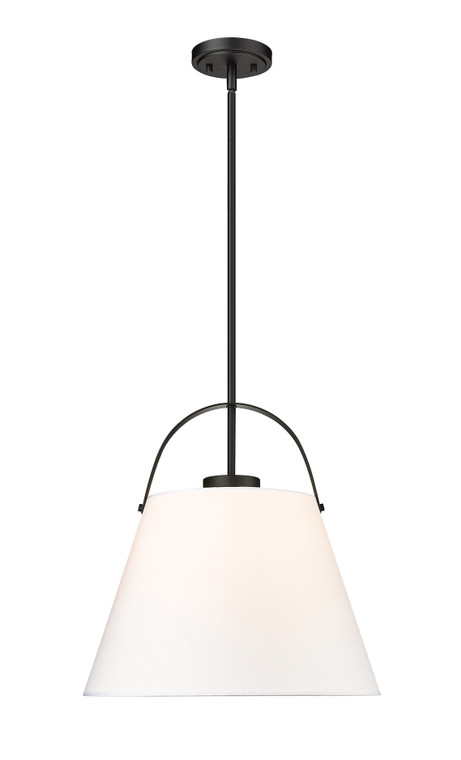 Z-Lite Z-Studio 1 Light Pendant in Matte Black 743P18-MB