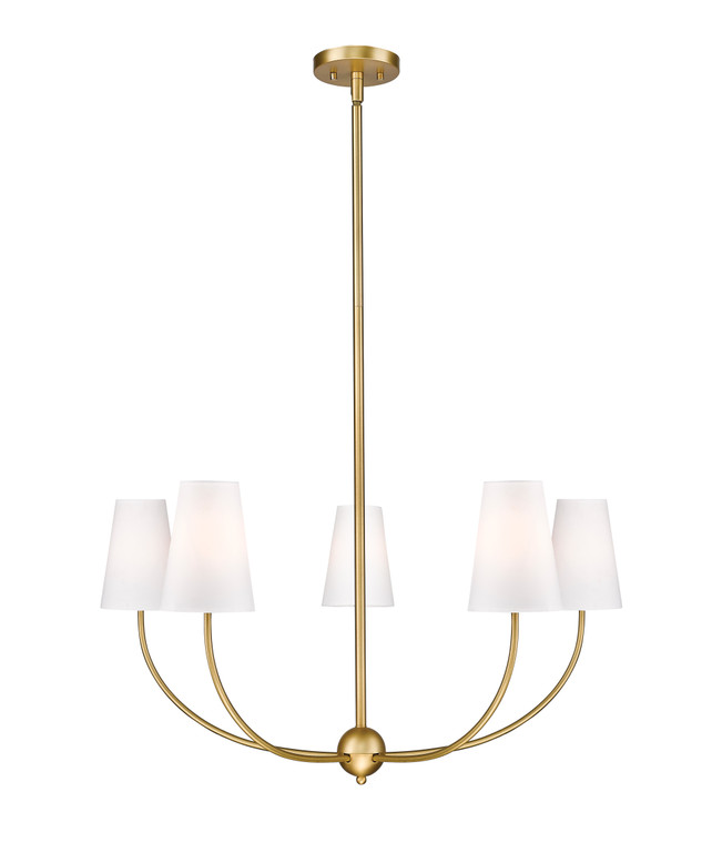 Z-Lite Shannon 5 Light Chandelier in Rubbed Brass 3040-32RB