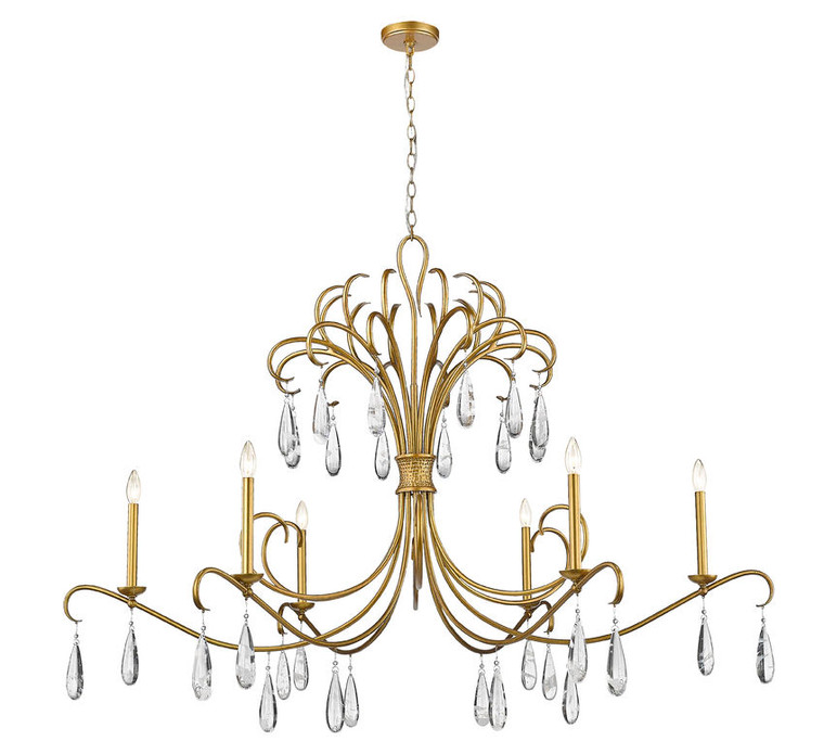 Z-Lite Amara 6 Light Chandelier in Gilded Gold 3039-59GG