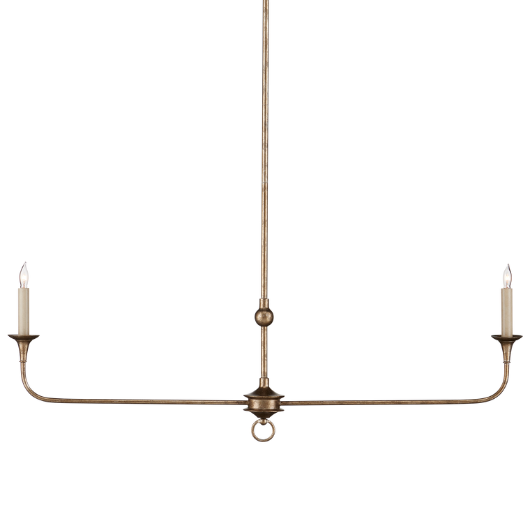 Currey & Co. Nottaway 40" Bronze 2-Light Linear Chandelier 9000-1128