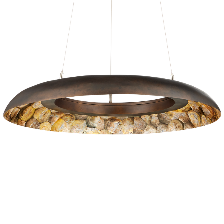 Currey & Co. Tairagai 32.25" Shell 1-Light LED Chandelier 9000-1146