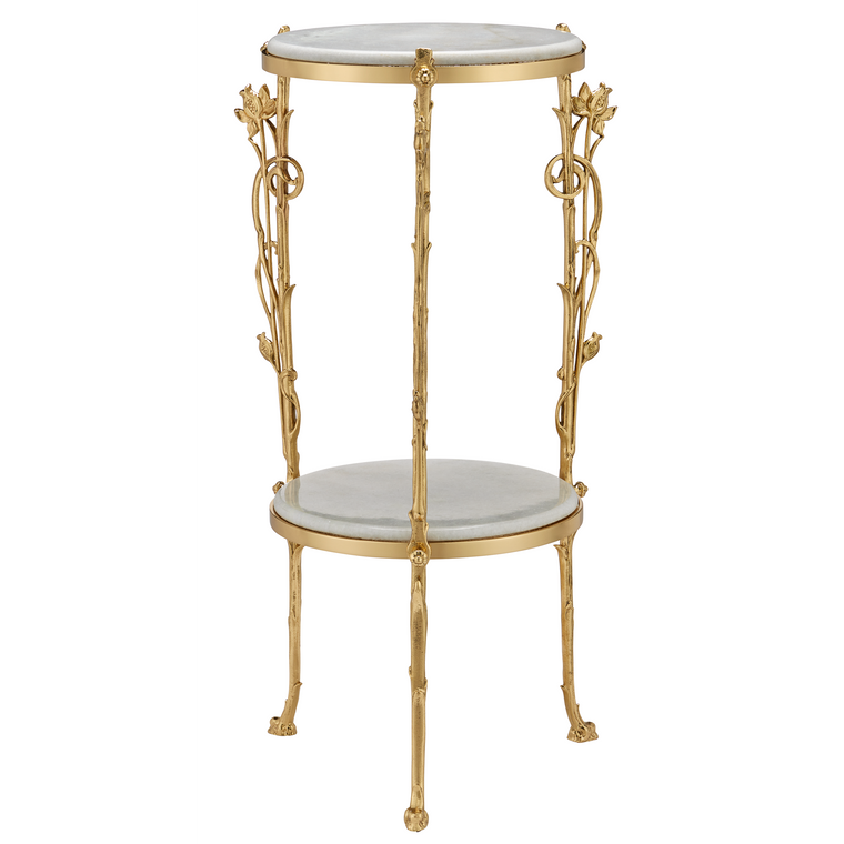 Currey & Co. 28.5" Fiore Marble Accent Table 4000-0178