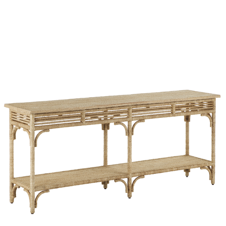 Currey & Co. 72" Olisa Large Rope Console Table 3000-0246