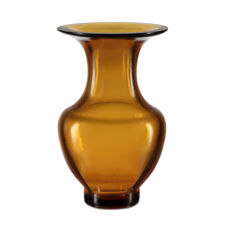 Currey & Co. 8.75" Amber & Gold Peking Vase 1200-0676