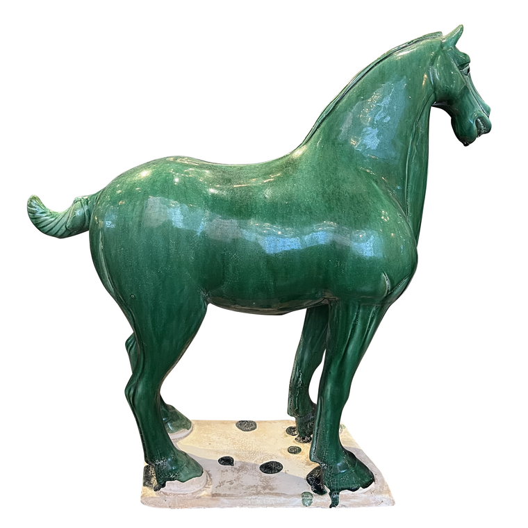 Currey & Co. 21.5" Tang Dynasty Large Green Horse 1200-0783