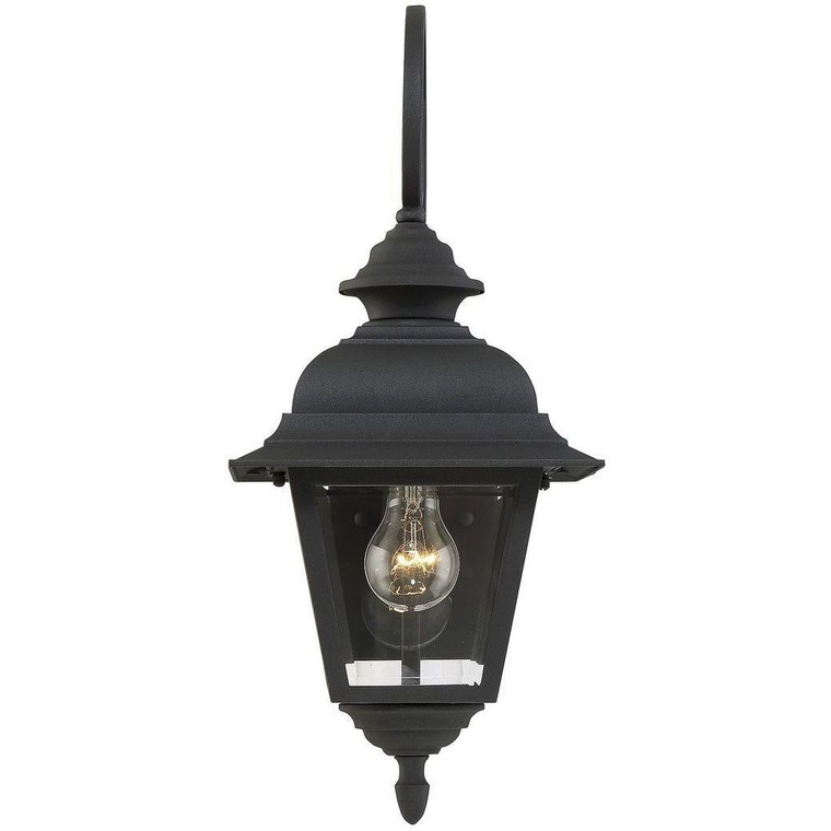 Meridian Lite Trends 1-Light Outdoor Wall Lantern in Textured Black M50064BK