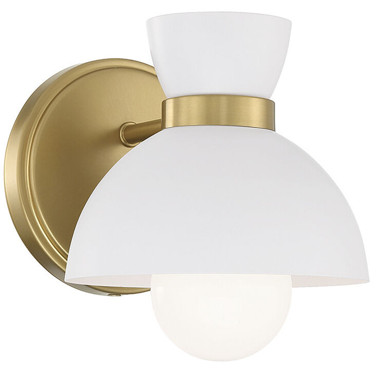 Meridian Lite Trends 1-Light Wall Sconce in Natural Brass M90101NB