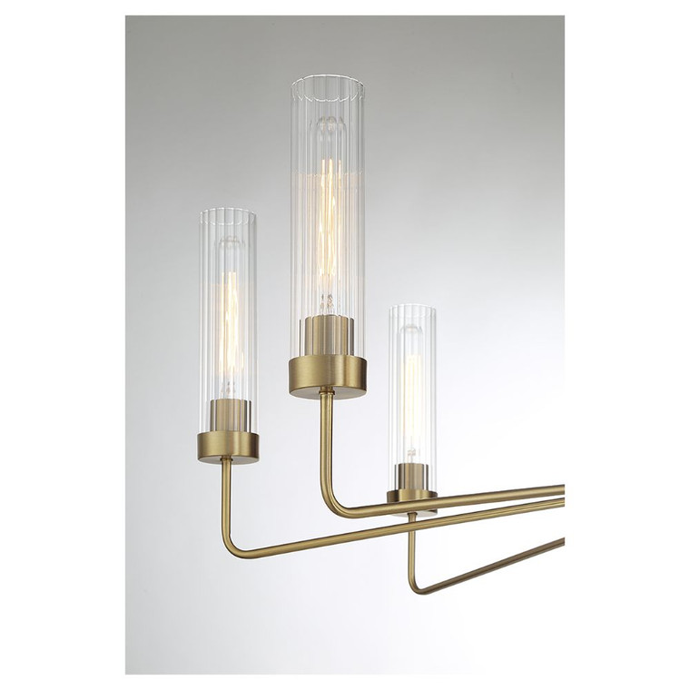 Savoy House Baker 8-Light Chandelier in Warm Brass 1-8860-8-322