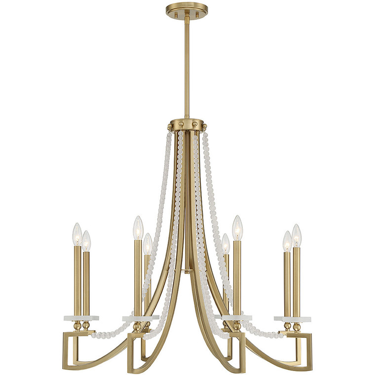 Savoy House Helen 8-Light Chandelier in Warm Brass 1-8804-8-322