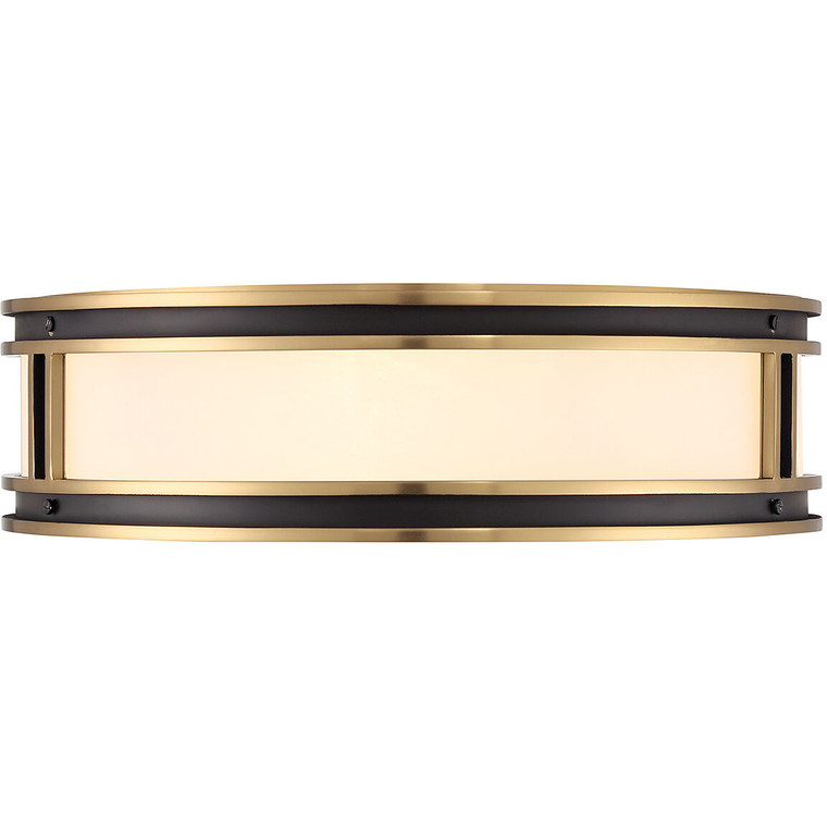 Savoy House Alberti 4-Light Ceiling Light in Matte Black with Warm Brass Accents 6-1822-4-143