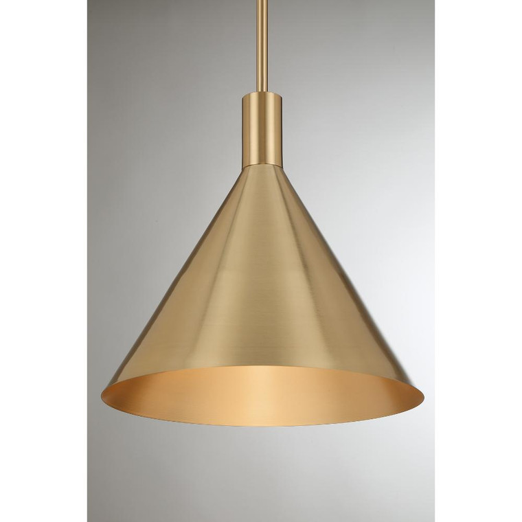 Savoy House Pharos 1-Light Pendant in Noble Brass by Breegan Jane 7-8001-1-127