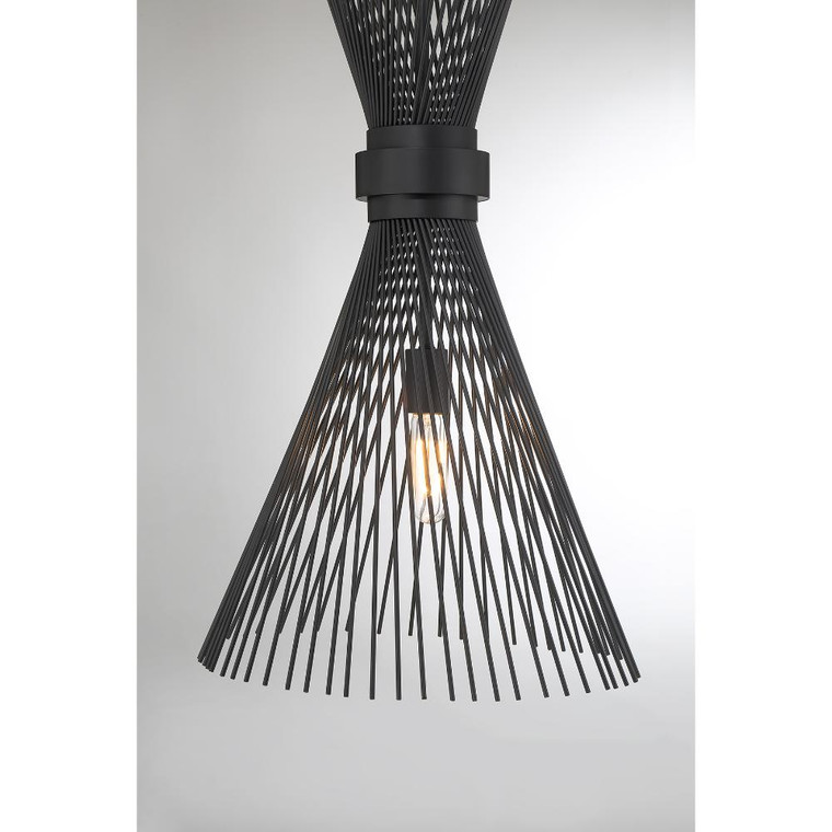 Savoy House Longfellow 1-Light Pendant in Matte Black 7-9602-1-89