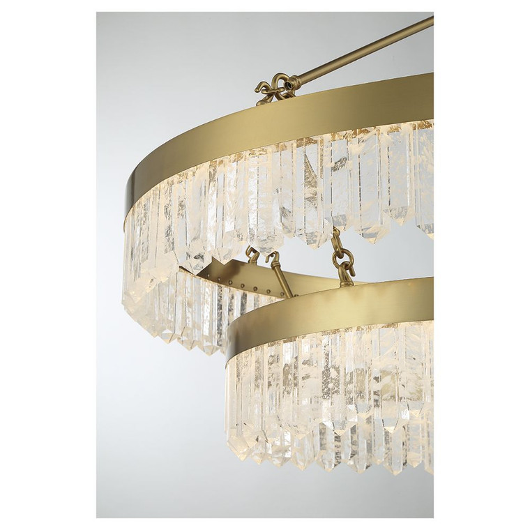 Savoy House Landon 2-Light LED Pendant in Warm Brass 7-1622-117-322
