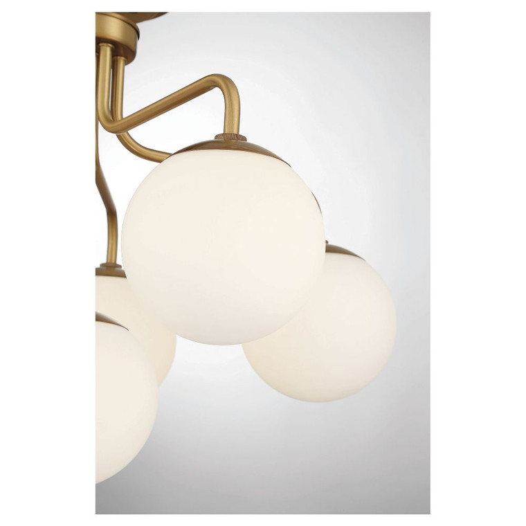 Savoy House Marco 6-Light Ceiling Light in Warm Brass 6-1950-6-322