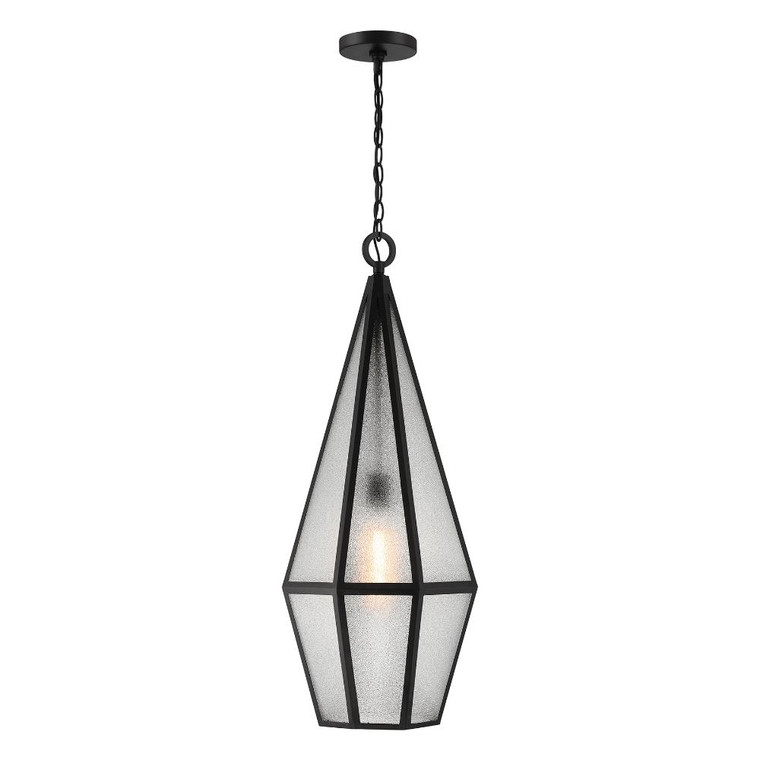 Savoy House Peninsula 1-Light Outdoor Hanging Lantern in Matte Black 5-706-BK