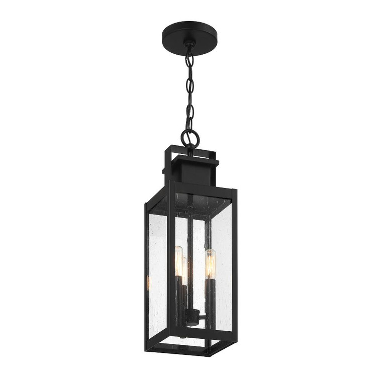 Savoy House Ascott 3-Light Outdoor Hanging Lantern in Matte Black 5-827-BK