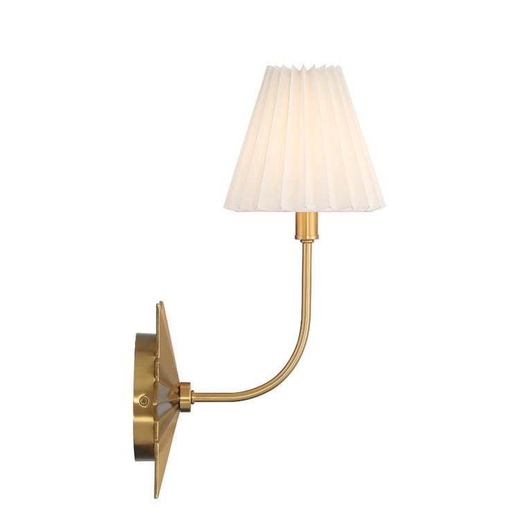Savoy House Crestwood 1-Light Wall Sconce in Warm Brass 9-4408-1-322