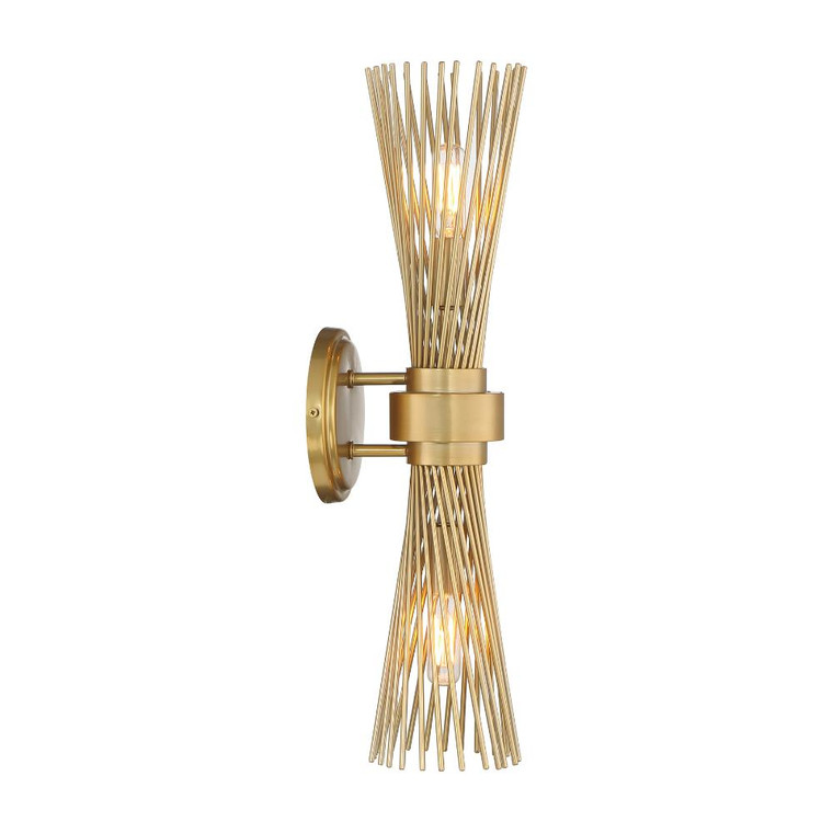 Savoy House Longfellow 2-Light Wall Sconce in Burnished Brass 9-9603-2-171