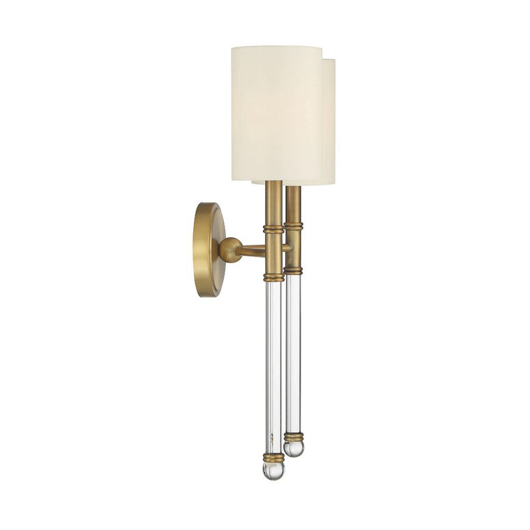Savoy House Fremont 2-Light Wall Sconce in Warm Brass 9-103-2-322