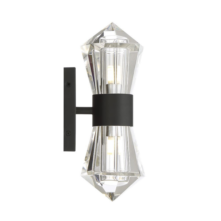 Savoy House Dryden 2-Light LED Wall Sconce in Matte Black 9-1940-2-89