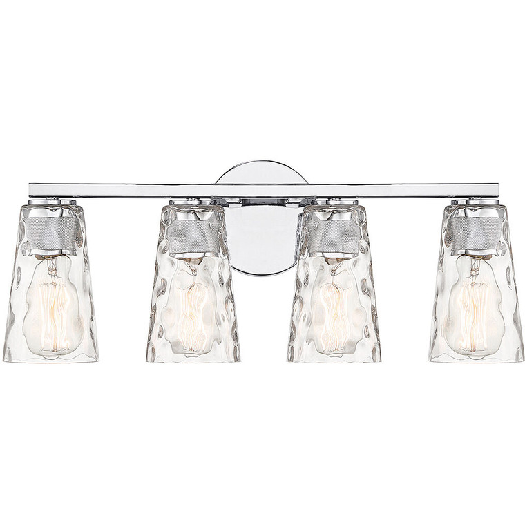 Savoy House Gordon 4-Light Bathroom Vanity Light in Chrome 8-2603-4-CH