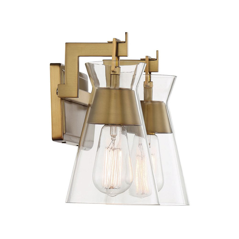 Savoy House Lakewood 2-Light Bathroom Vanity Light in Warm Brass 8-1830-2-322