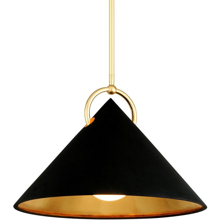 Corbett Lighting Charm Pendant in Gold Leaf 289-41-GL/SBK