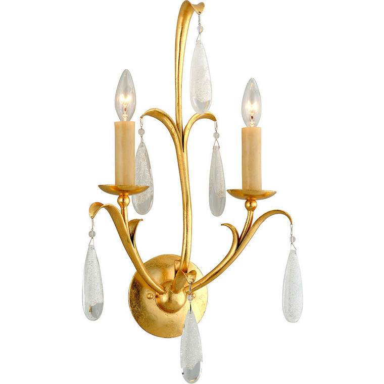 Corbett Lighting Prosecco Wall Sconce in Gold Leaf 293-12-GL