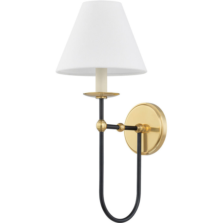 Hudson Valley Lighting Demarest Wall Sconce in AGED BRASS/DISTRESSED BRONZE 6319-AGB/DB