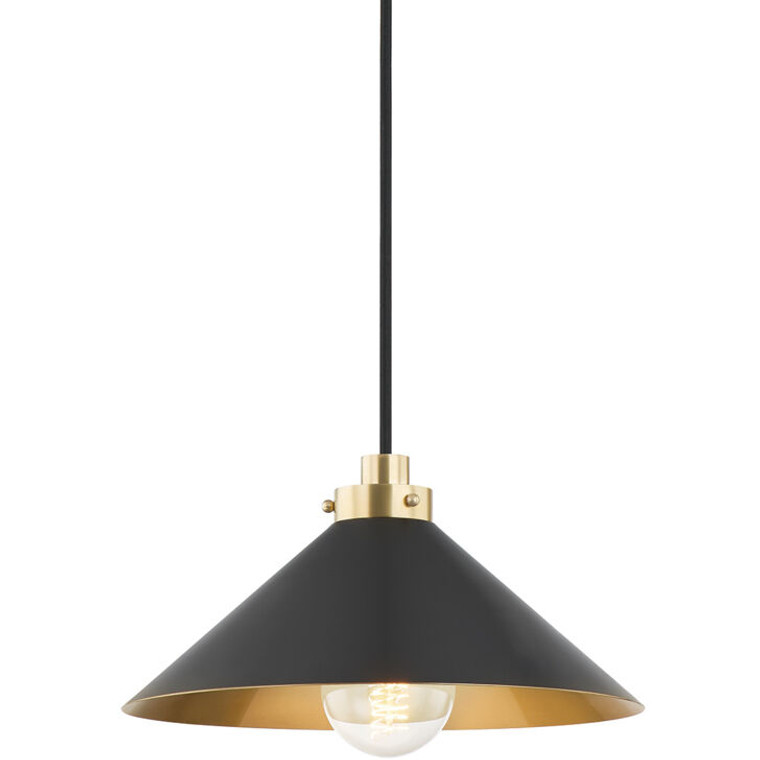 Hudson Valley Lighting Clivedon Pendant in Aged Brass MDS1401-AGB/DB