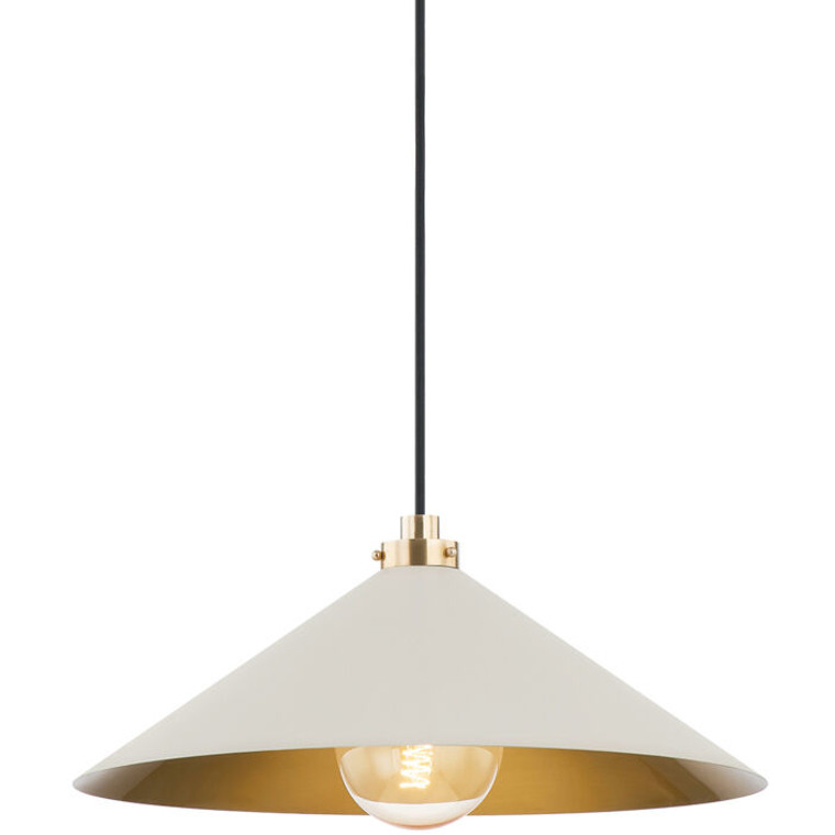 Hudson Valley Lighting Clivedon Pendant in Aged Brass MDS1402-AGB/OW