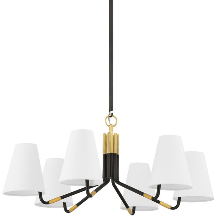 Hudson Valley Lighting Stanwyck Chandelier in AGED BRASS/DISTRESSED BRONZE 6632-AGB/DB