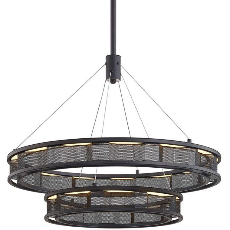 Troy Lighting 1 Light Fuze Chandelier in Modern Bronze F6864