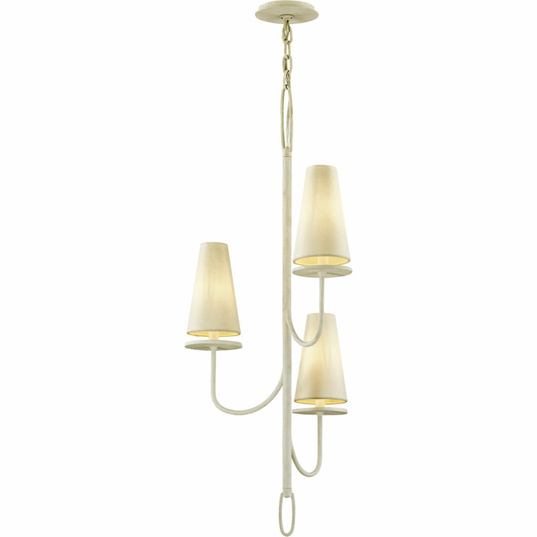 Troy Lighting 3 Light Marcel Pendant in Gesso White F6284-GSW