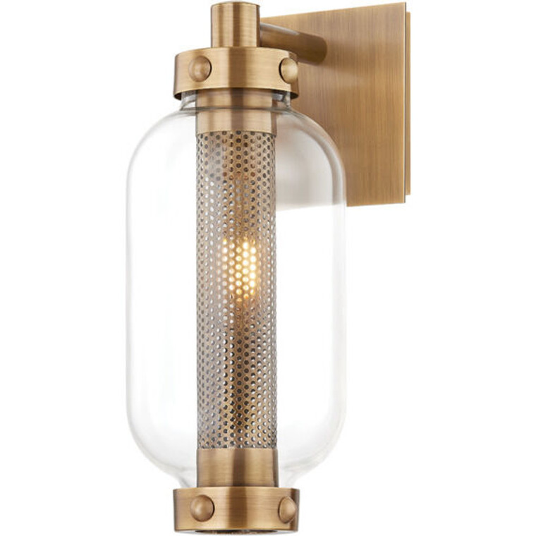Troy Lighting 1 Light Atwater Wall Sconce in Patina Brass B7034-PBR
