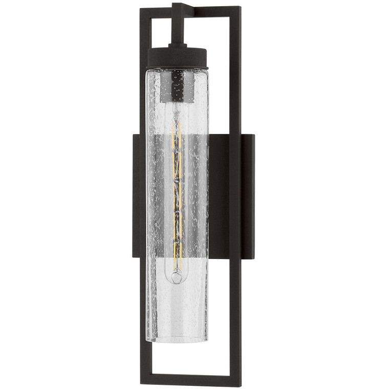 Troy Lighting 1 Light Chester Exterior Wall Sconce in Textured Black B2818-TBK