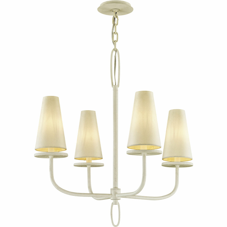 Troy Lighting 4 Light Marcel Chandelier in Gesso White F6285-GSW