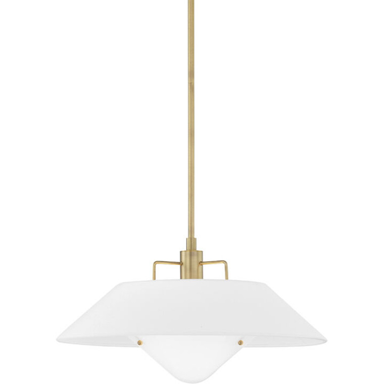 Troy Lighting 1 Light Otto Pendant in Patina Brass F8421-PBR