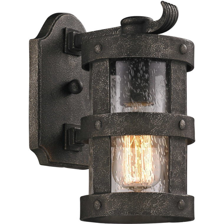 Troy Lighting 1 Light Barbosa Wall Sconce in Aged Pewter B3311-APW