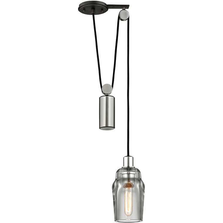 Troy Lighting 1 Light Citizen Pendant in Graphite And Polished Nickel F5992-GRA/PN