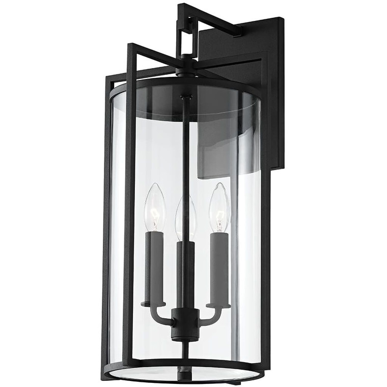Troy Lighting 3 Light Percy Wall Sconce in Textured Black B1143-TBK