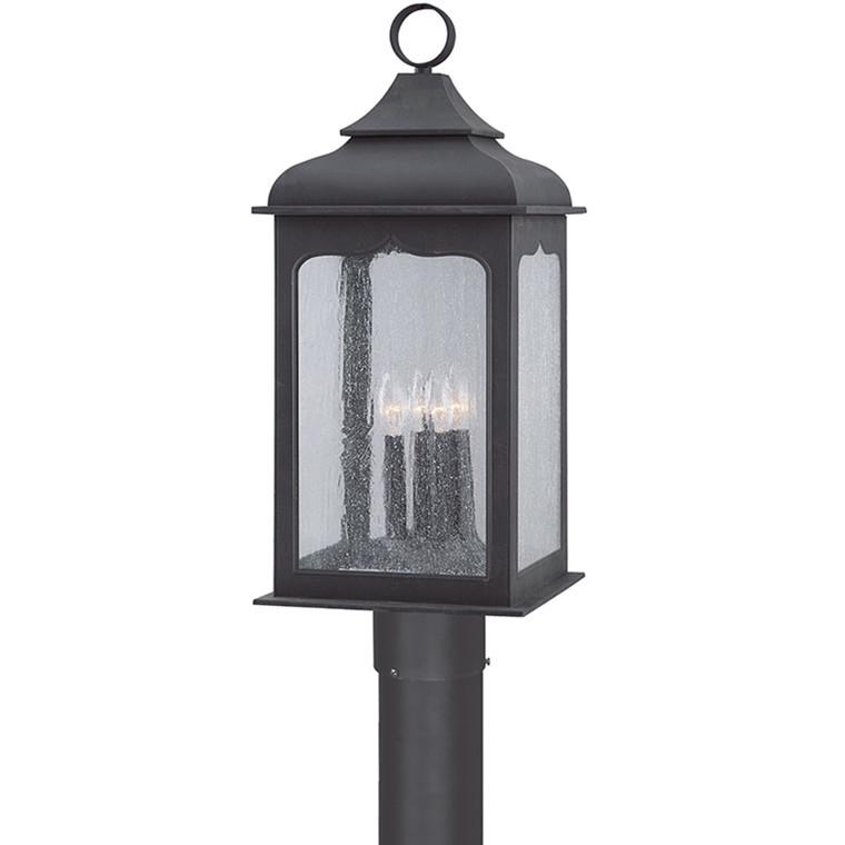 Troy Lighting 4 Light Henry Street Post in Colonial Iron P2016CI