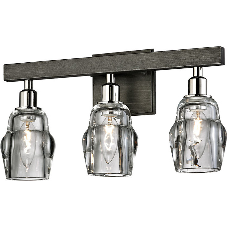 Troy Lighting 3 Light Citizen Bath And Vanity in Graphite And Polished Nickel B6003-GRA/PN