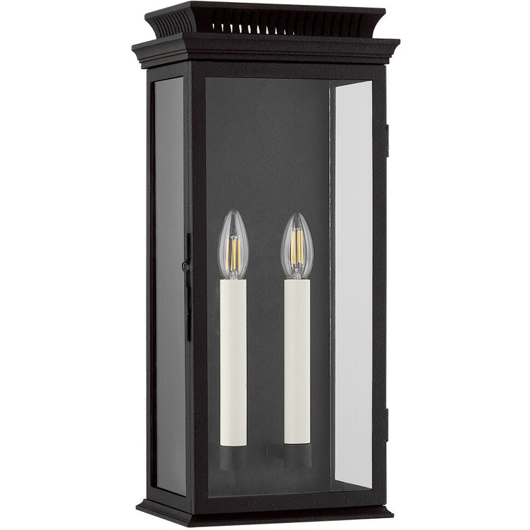 Troy Lighting 2 Light Louie Exterior Wall Sconce in Forged Iron B2520-FOR
