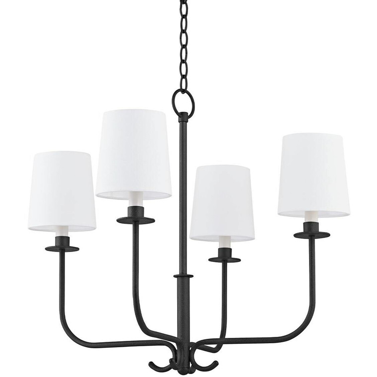 Troy Lighting 4 Light Bodhi Chandelier in Forged Iron F7726-FOR