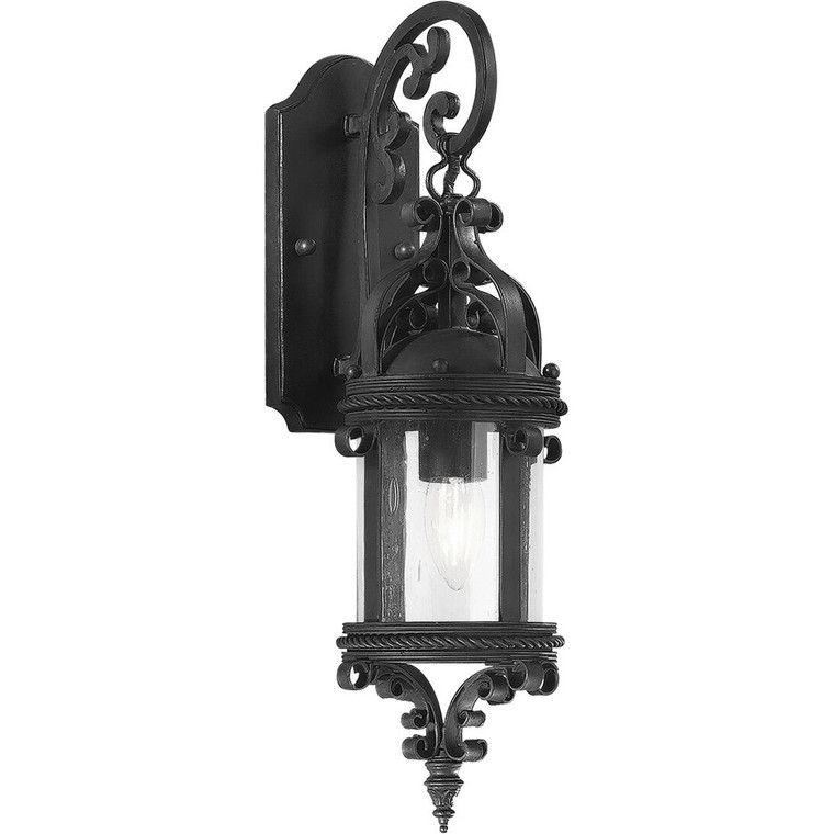 Troy Lighting 1 Light Pamplona Wall Sconce in Soft Off Black B9121-SFB